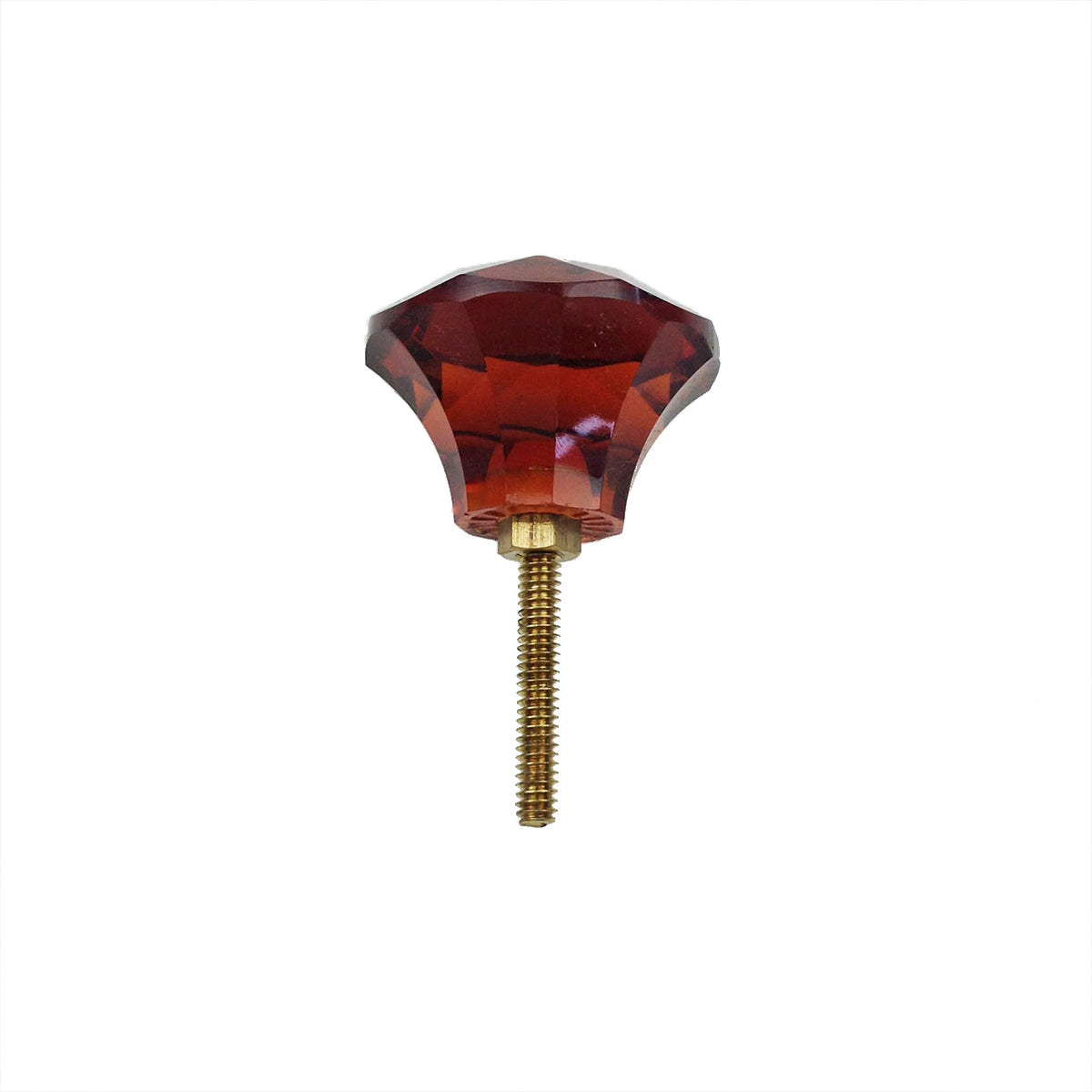 Knob Crystal Mushroom 3.5cm - Amber