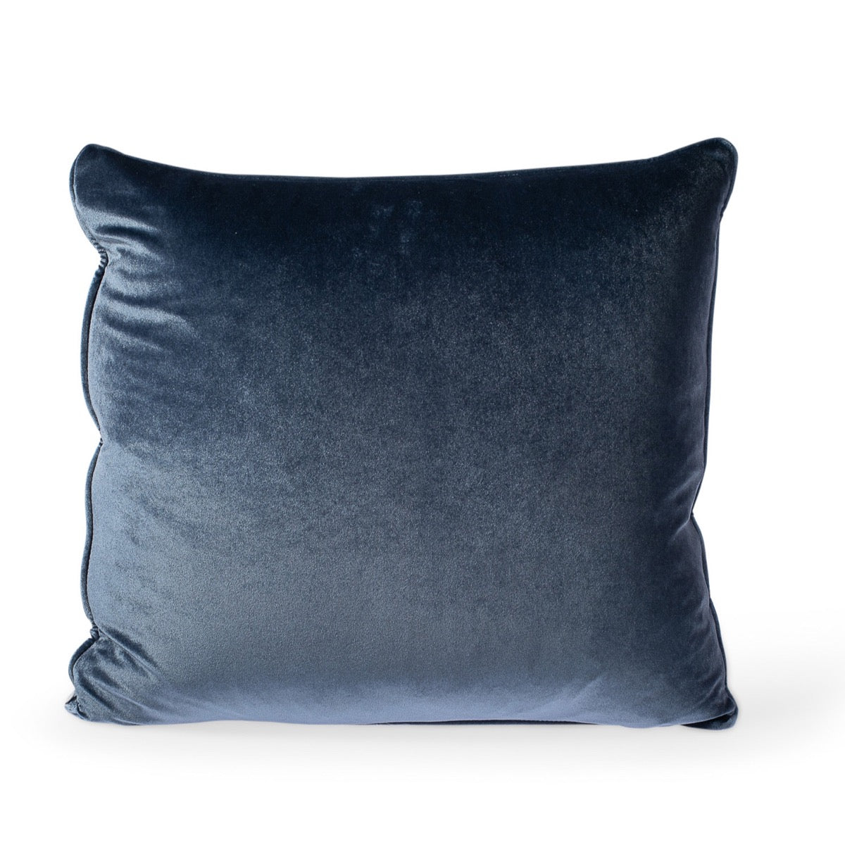 Velvet Cushion Feather Filled - Blue