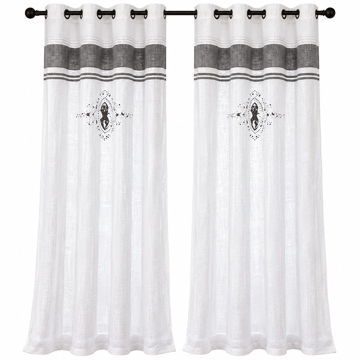 Gabrielle Linen Curtains Set of 2 product view