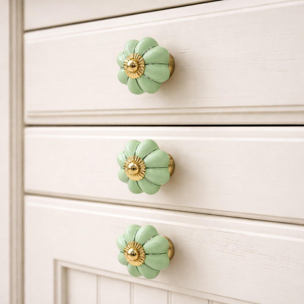 Ceramic Knob Green