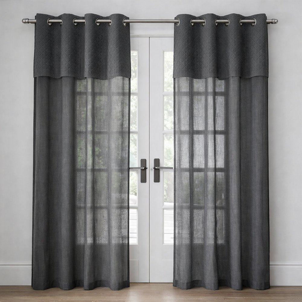 Charlotte Set of 2 Curtains - Iron