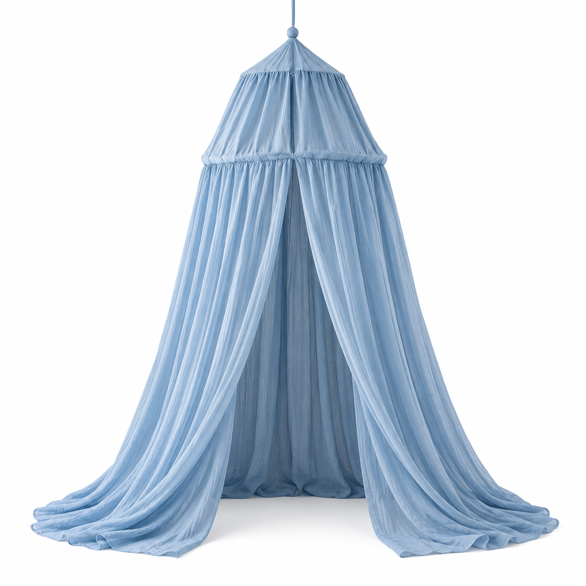 Muslin Cotton Canopy Blue product view on white background