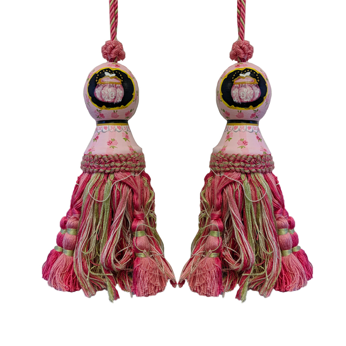 Cinderella Painted Tassel Set of 2