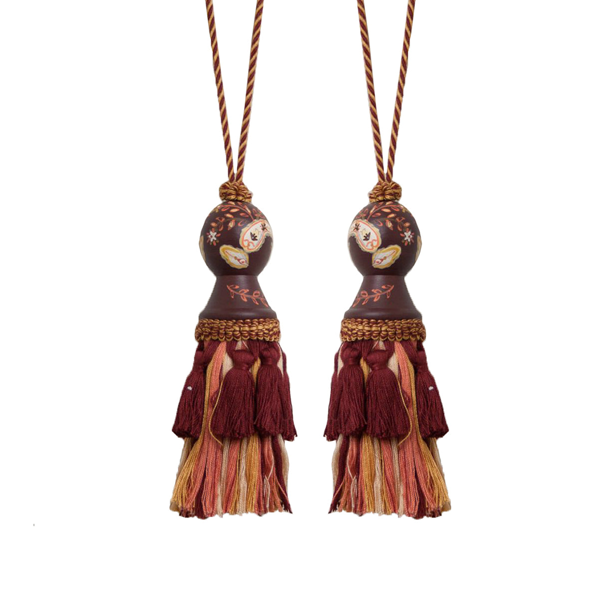 Jaipur Paisley Painted Tassel Set of 2