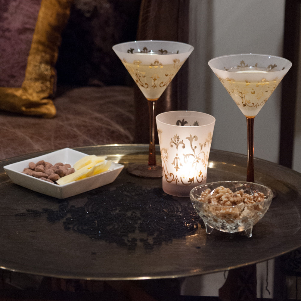 Martini Glass Set of 6 - Amber