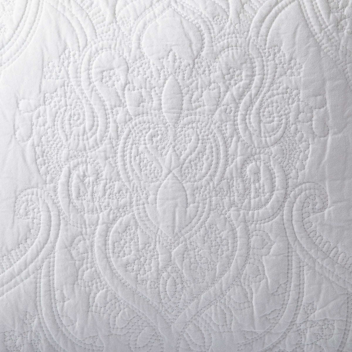 Damask Prefilled Cushion - White