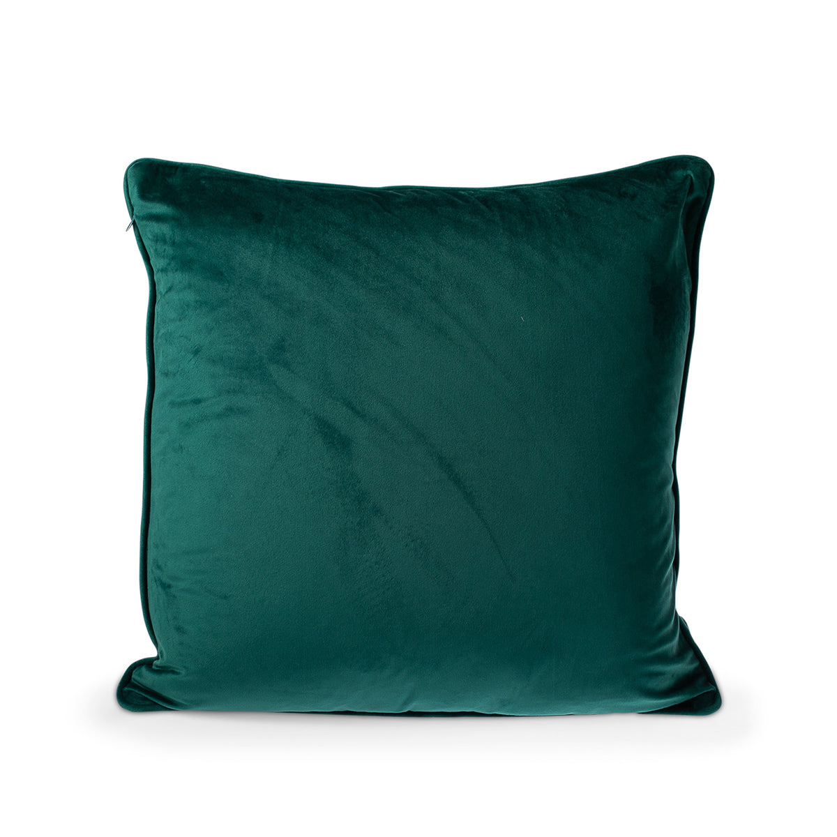 Carla Velvet Feather Cushion - Emerald
