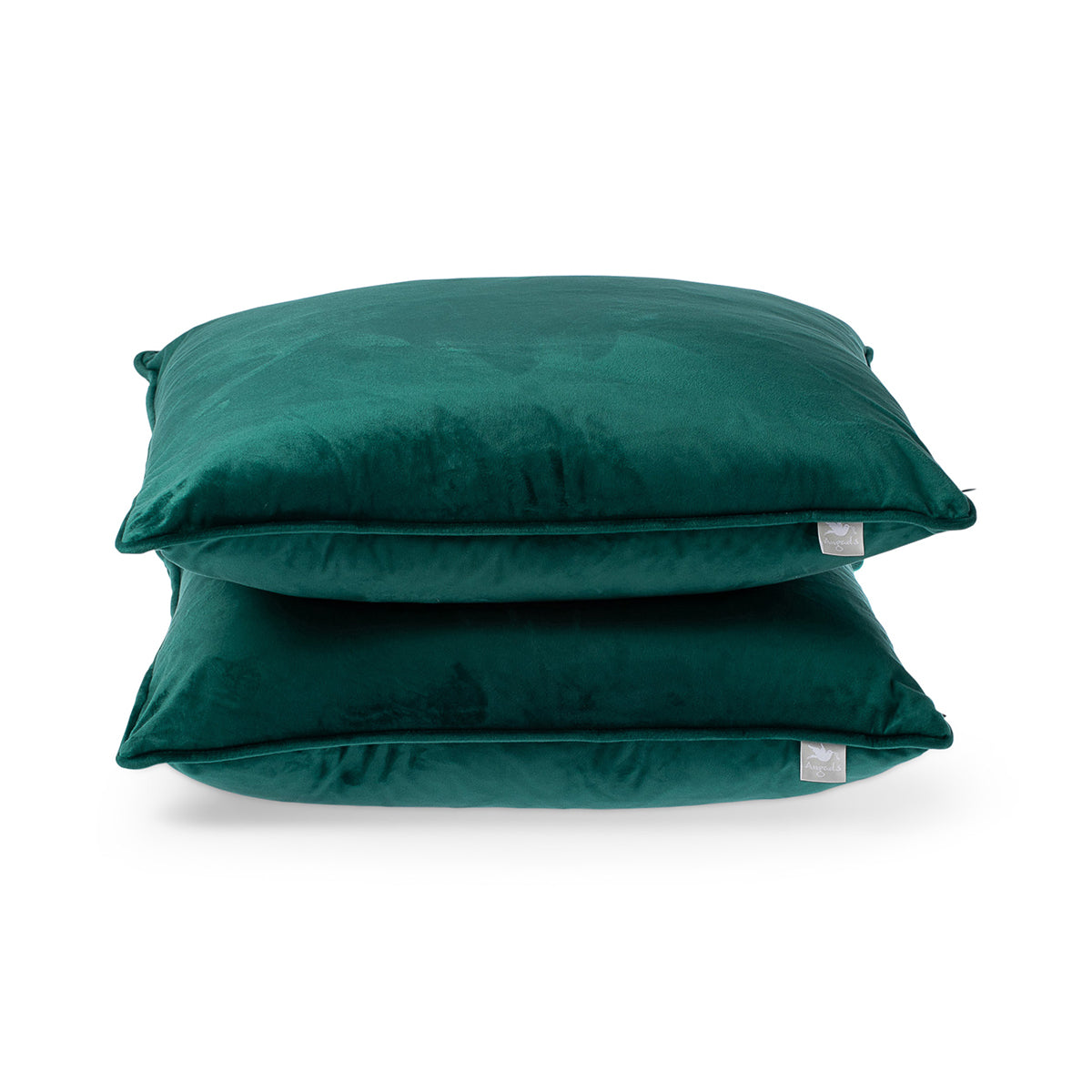 Carla Velvet Feather Cushion - Emerald