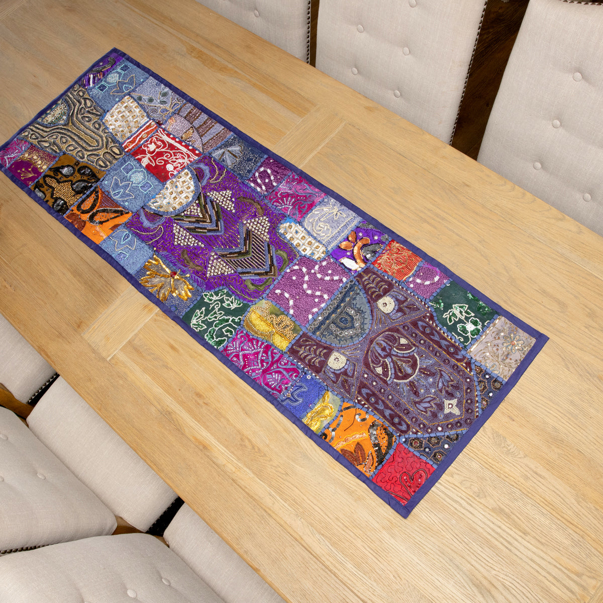 Hand Crafted Runner 50x160cm - Purple