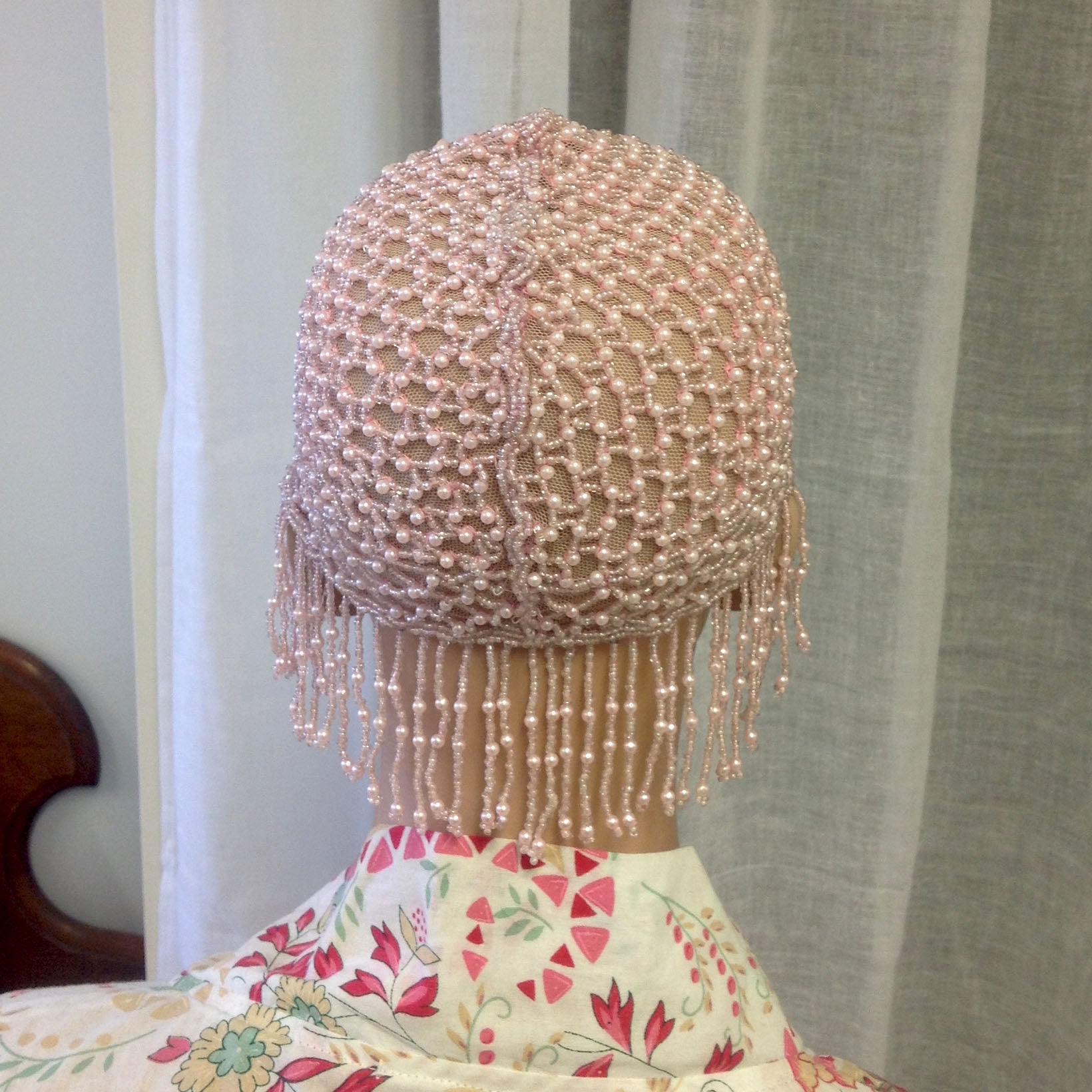 Beaded Cap - Pink