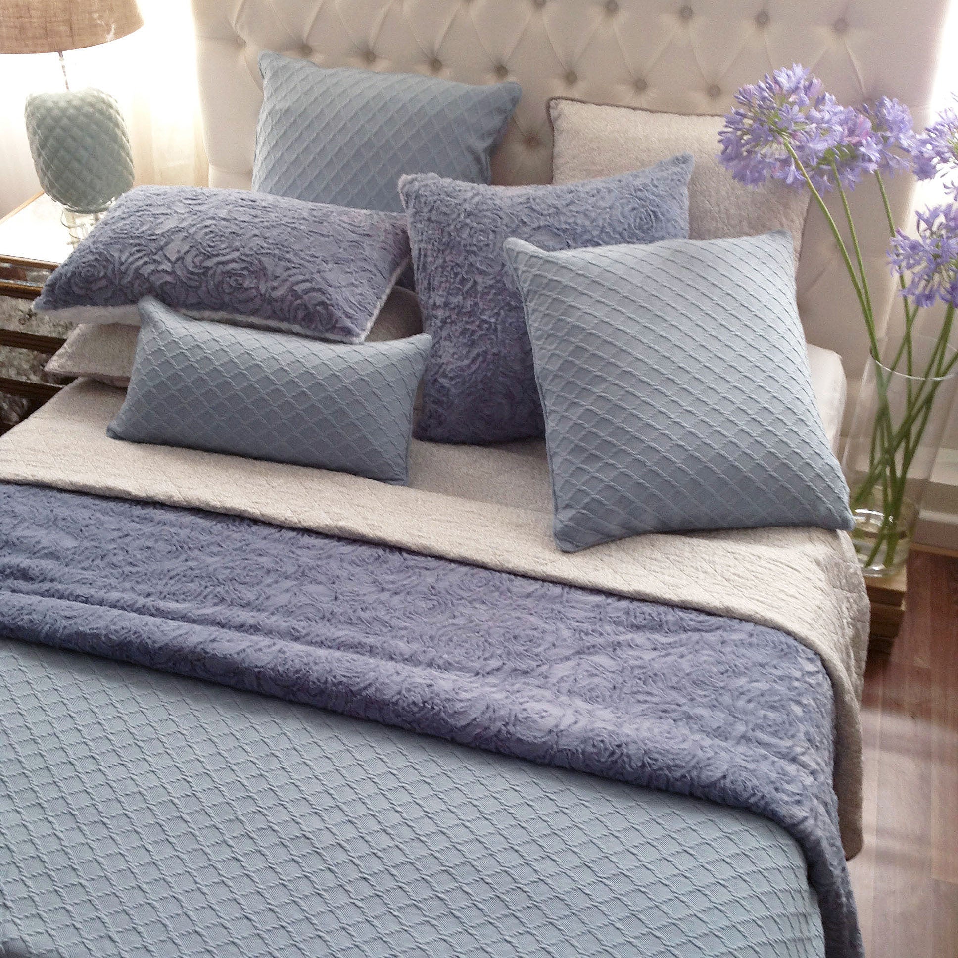 Marcelle Prefilled Oblong Pillow - Blue