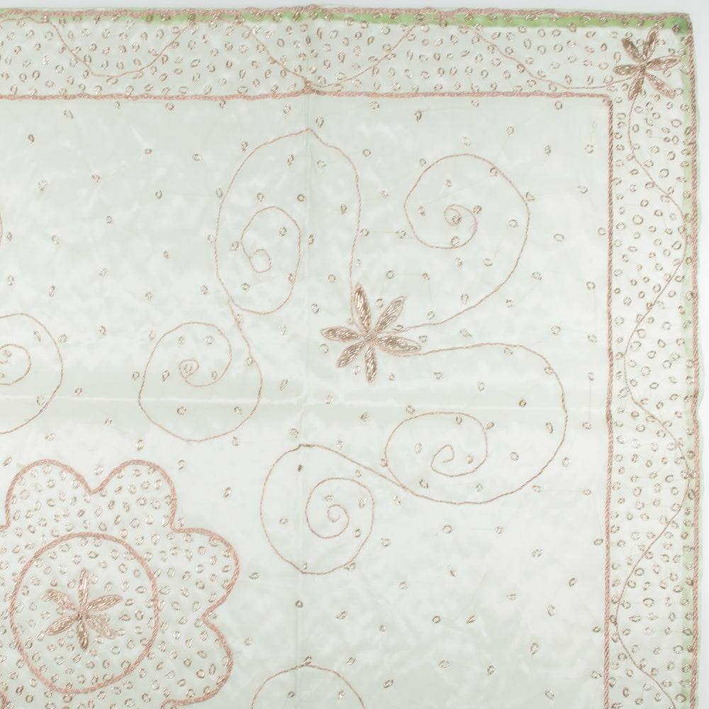 Zardosi Embroidery Table Topper - Green