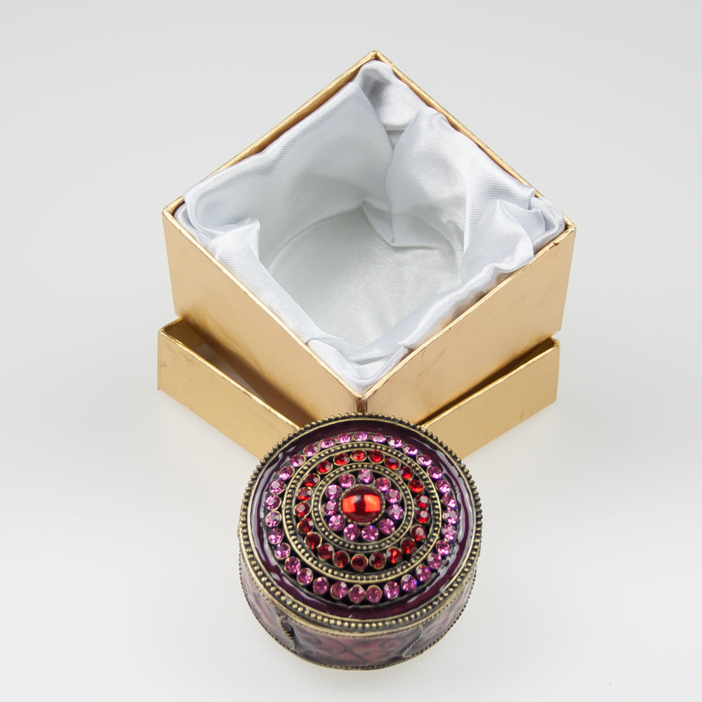 Trinket Gems Gold Gift Box - Red