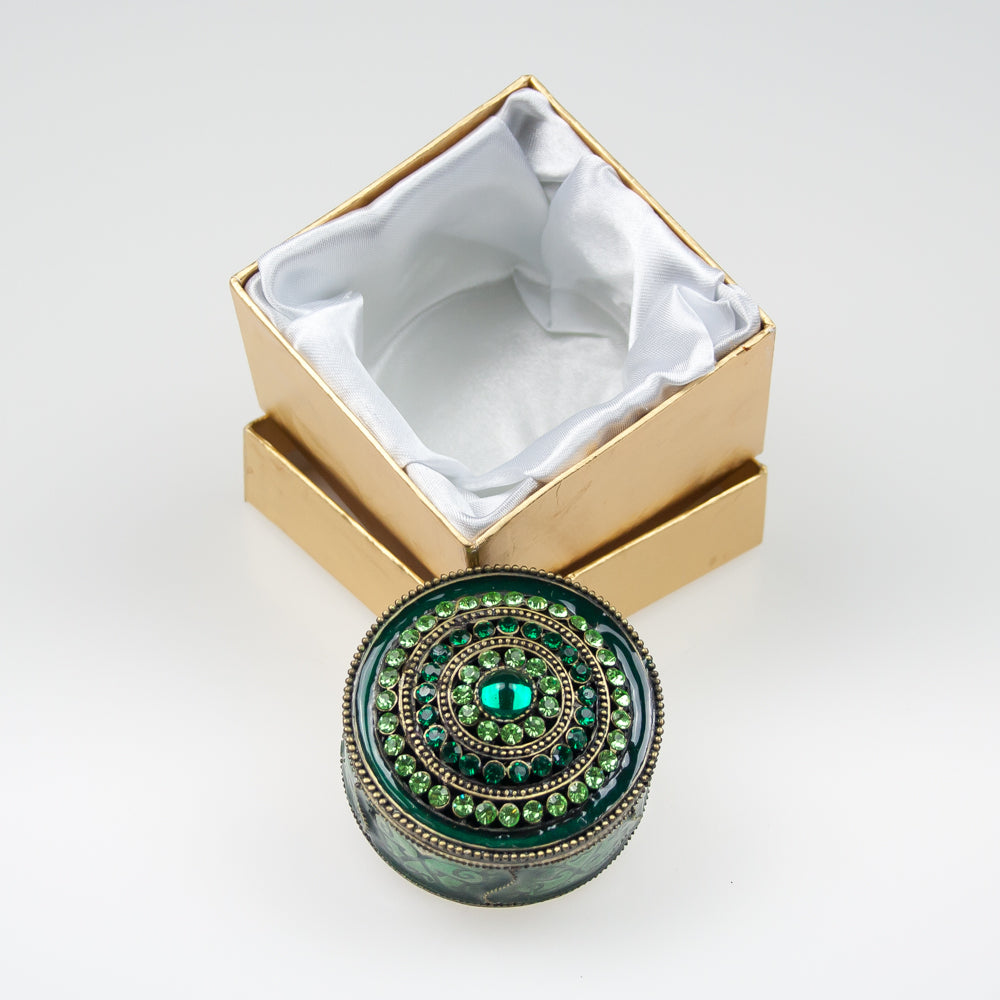 Trinket Gems Gold Gift Box - Green