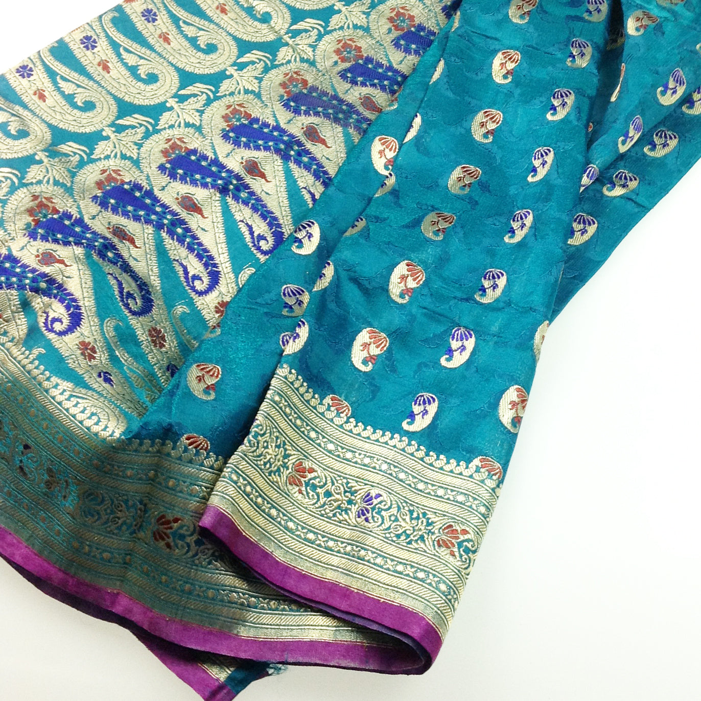 Indian Sari - Teal