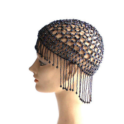 Beaded Cap - Grey