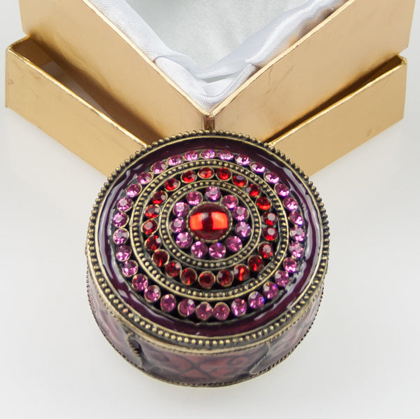 Trinket Gems Gold Gift Box - Red