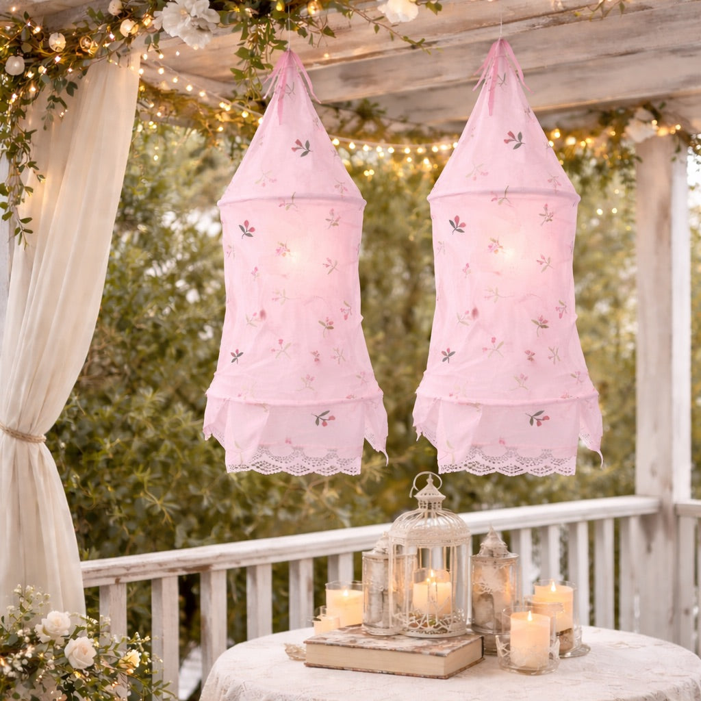 Shabby Lantern - Pink