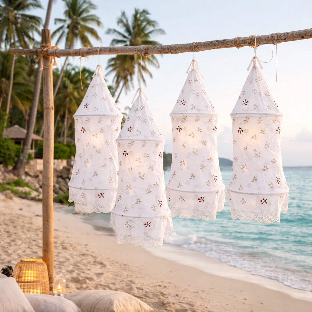 Shabby Lantern - White