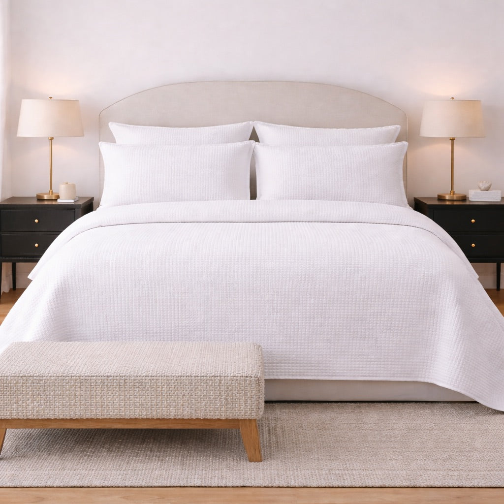 King Lopez Bedspread Set - White