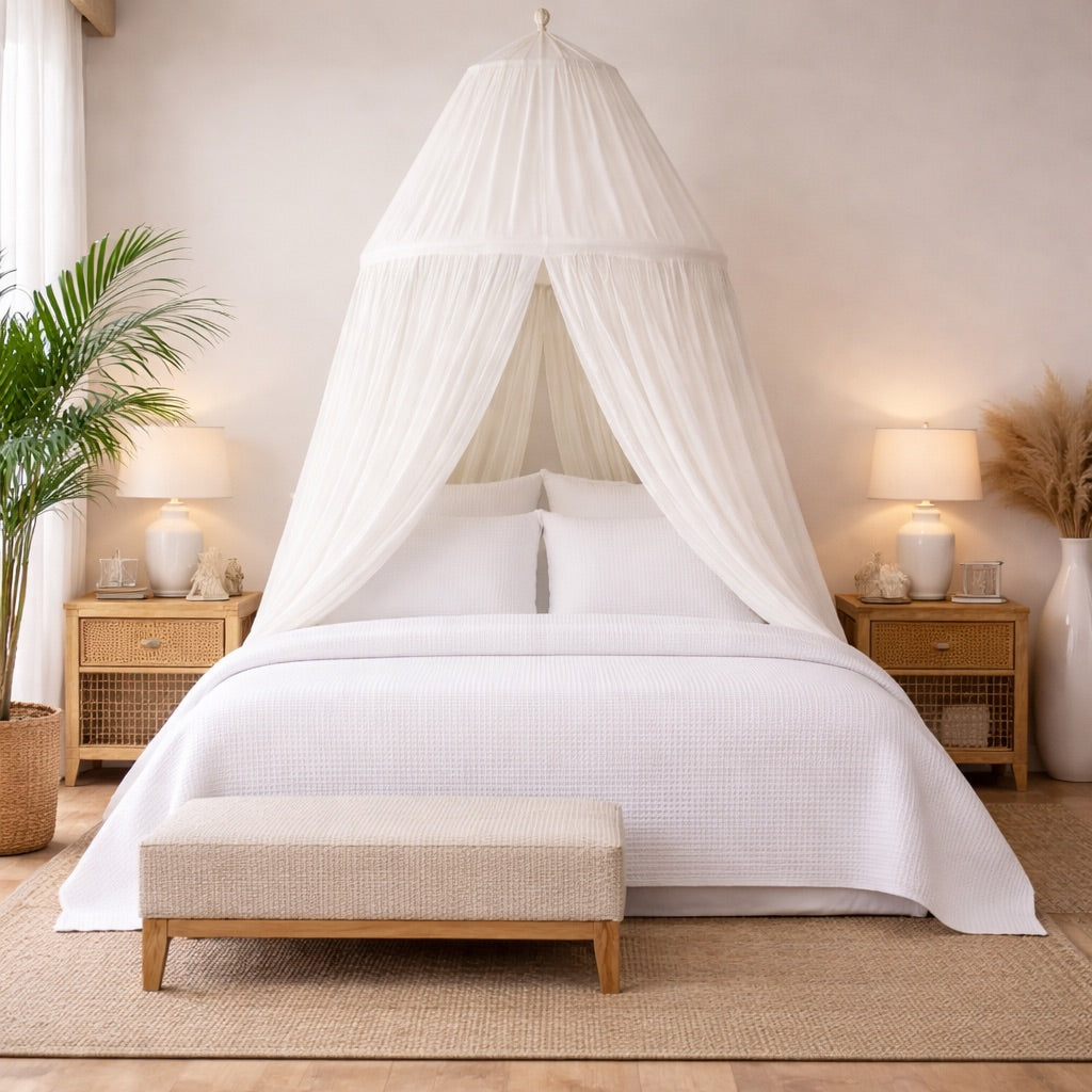 Muslin Cotton Canopy - White