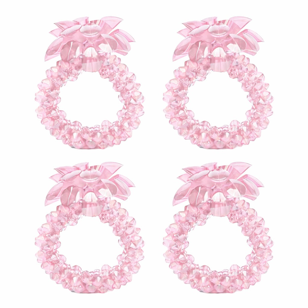 Napkin Ring Set of 4 - Pink