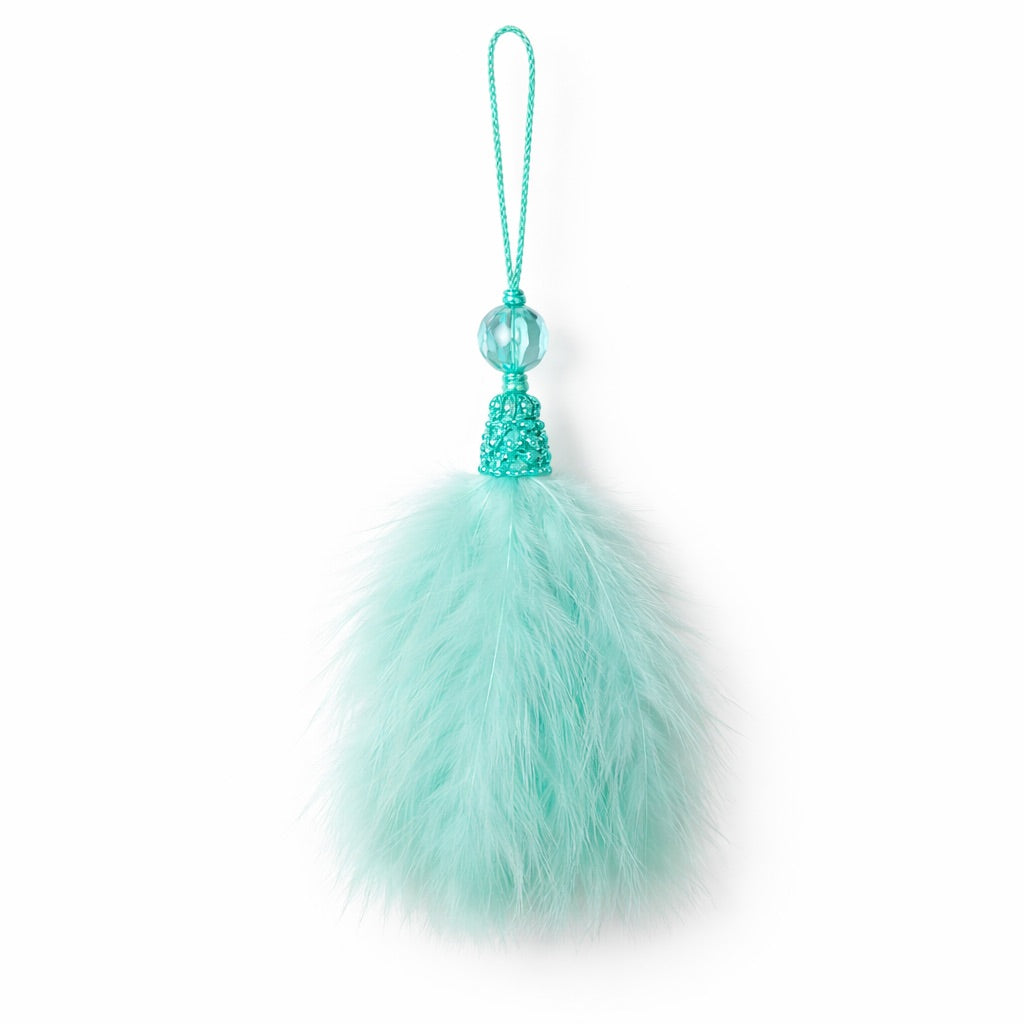 Soft Feather Tassel - Green