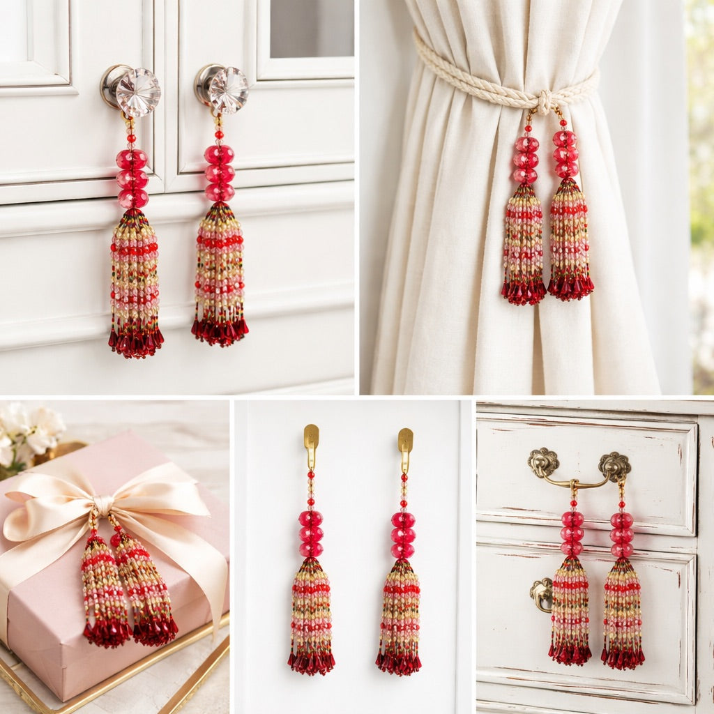 Aurora Beads Tassel Set - Multicolour