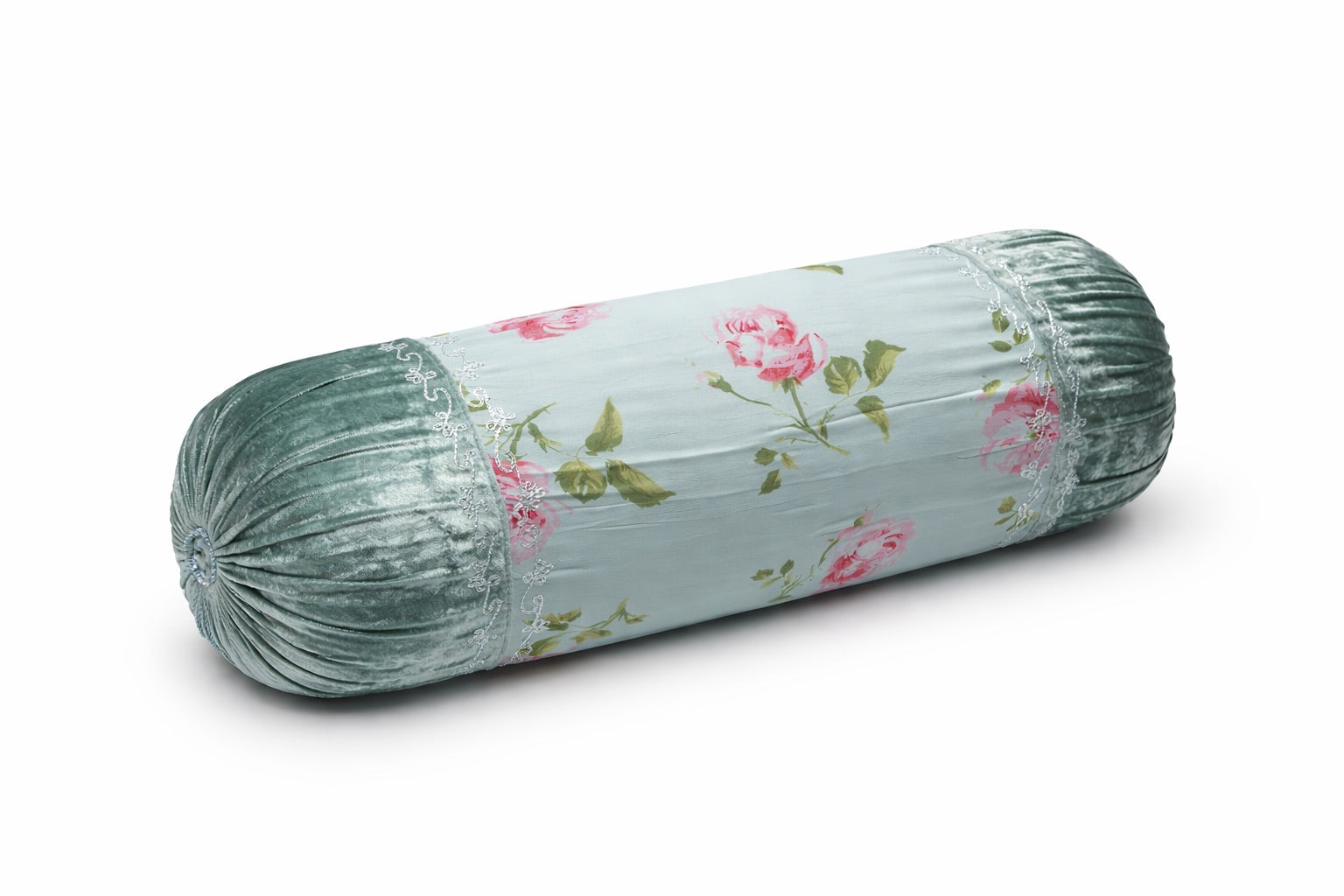 Ã‰lise Floral Bolster - Blue