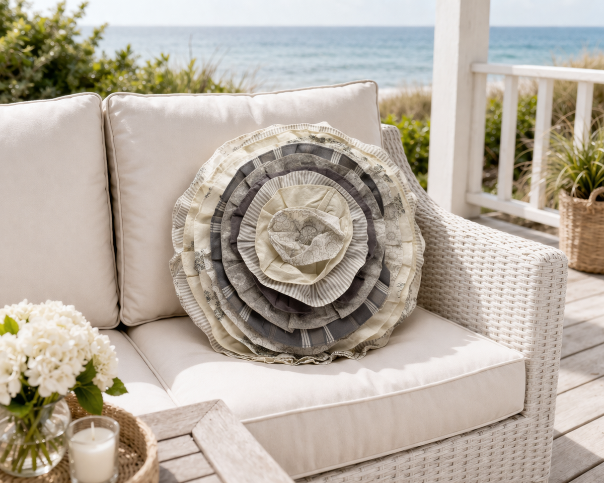 Ruffle Cotton Prefilled - Grey
