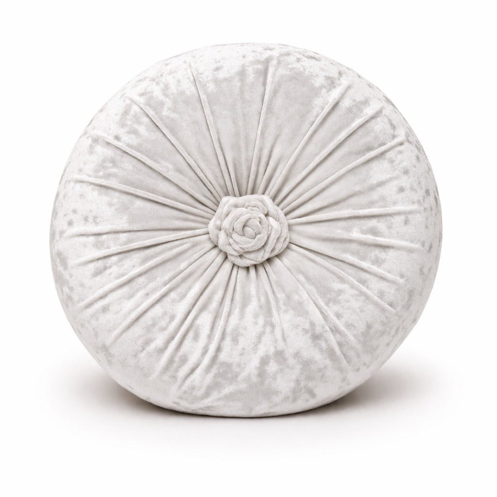 Rosette Fleur Cushion - Snow White