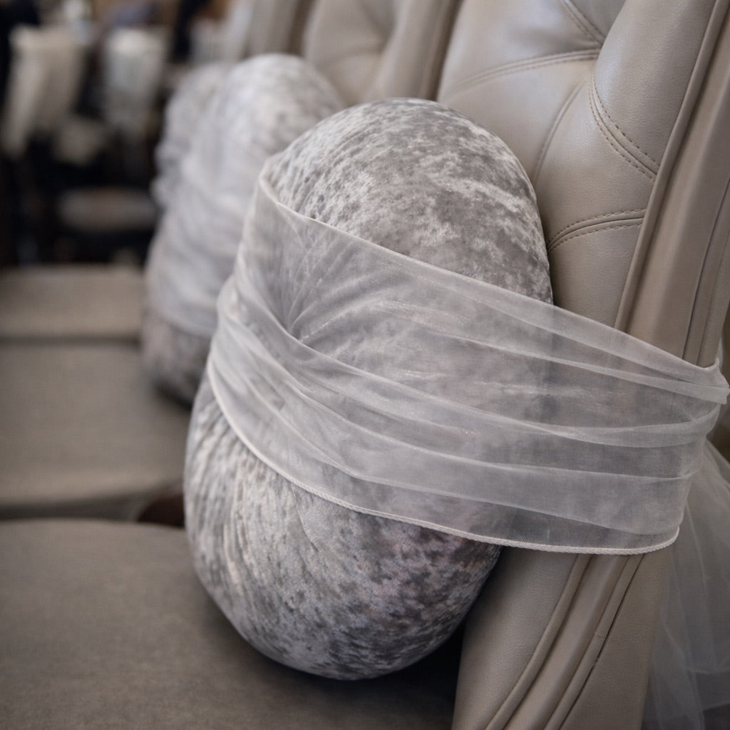 Rosette Fleur Cushion - Sage Green