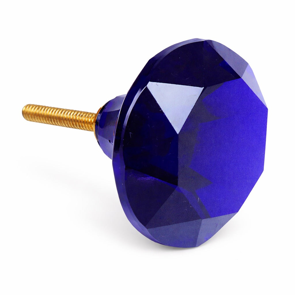 Knob Crystal Mushroom 6.5cm - Blue