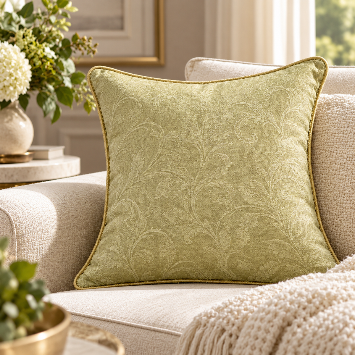Organza Jaquard Prefilled - Gold