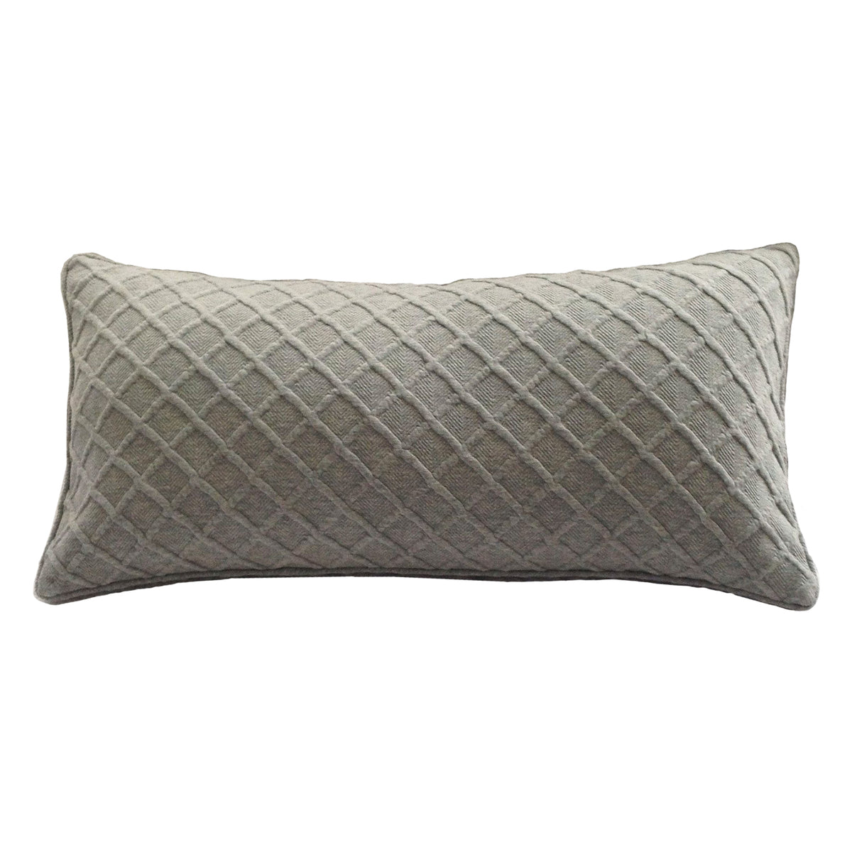 Marcelle Prefilled Oblong Pillow - Ice Grey