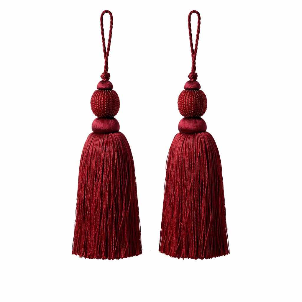 Silk Tassel Set of 2 - Burgundy