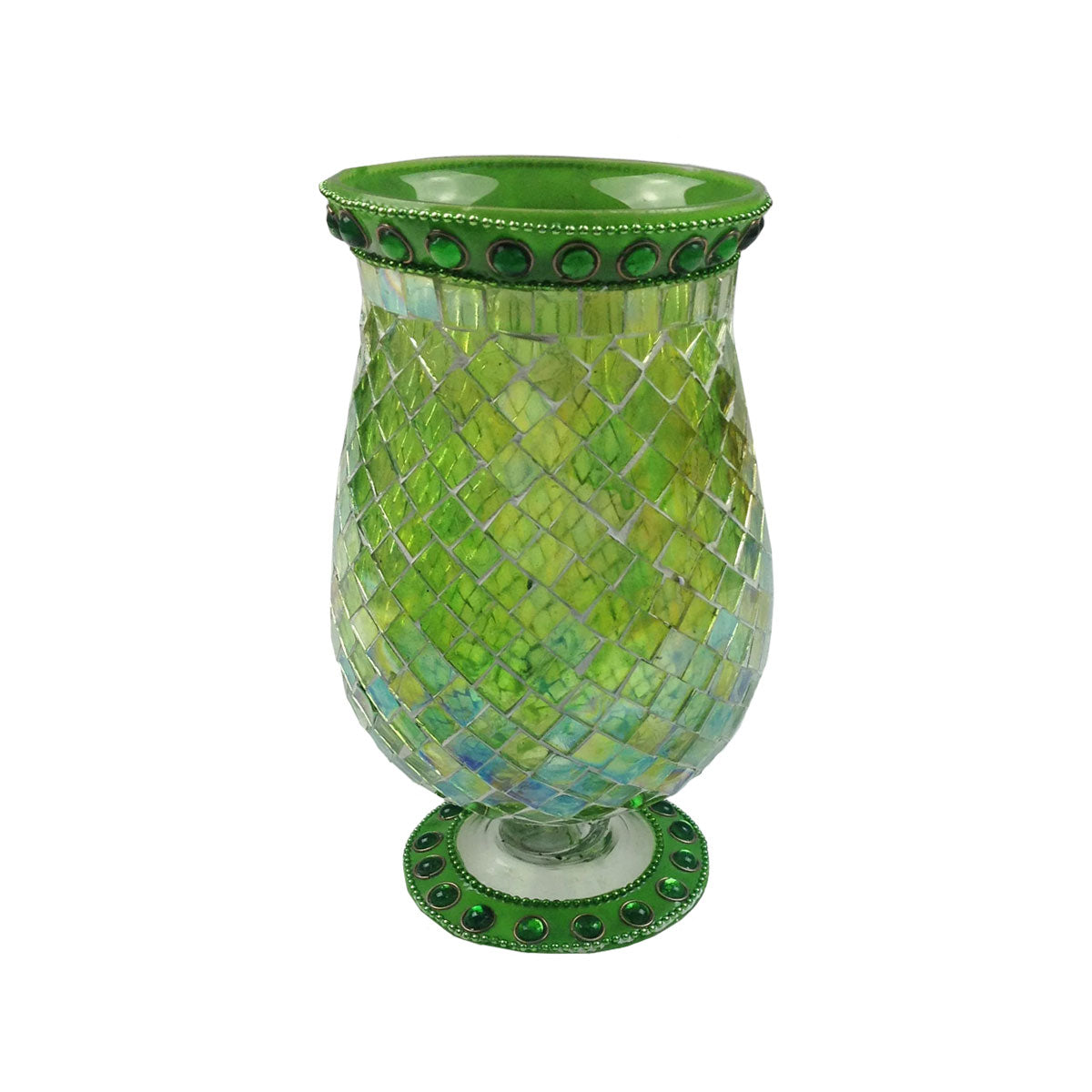 Mosaic Candle Holder Green