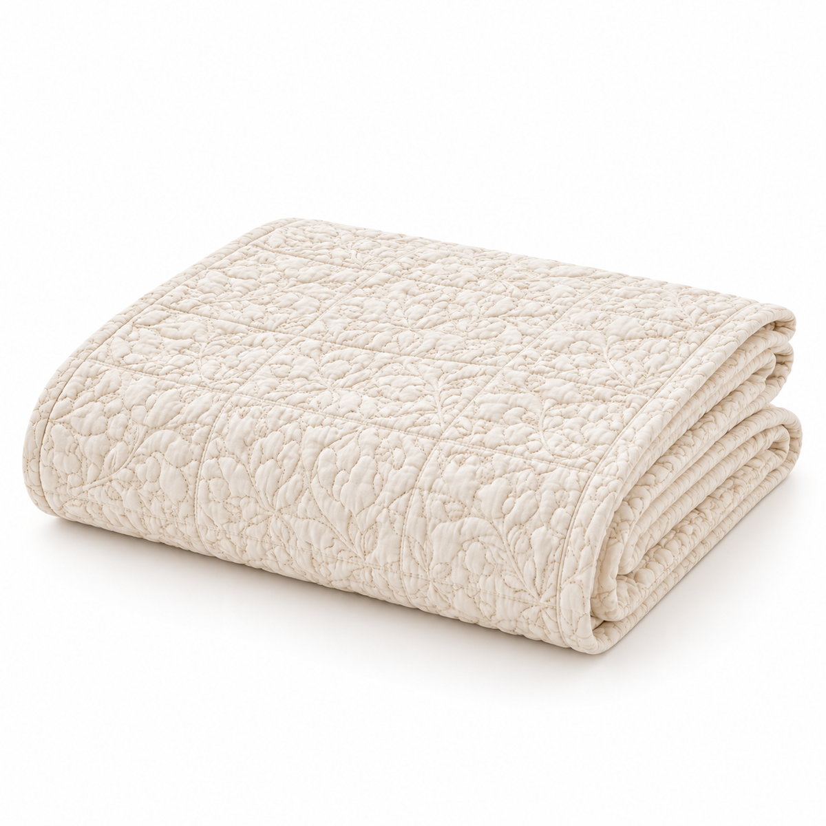 Olivia Quilted Bed Runner – Ivory