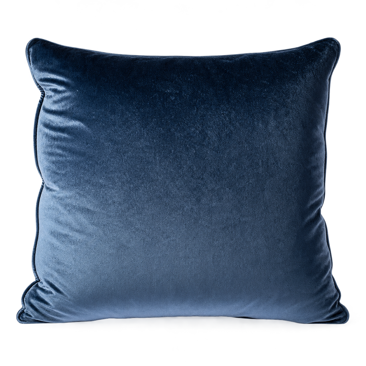 Velvet Cushion Feather Filled - Blue