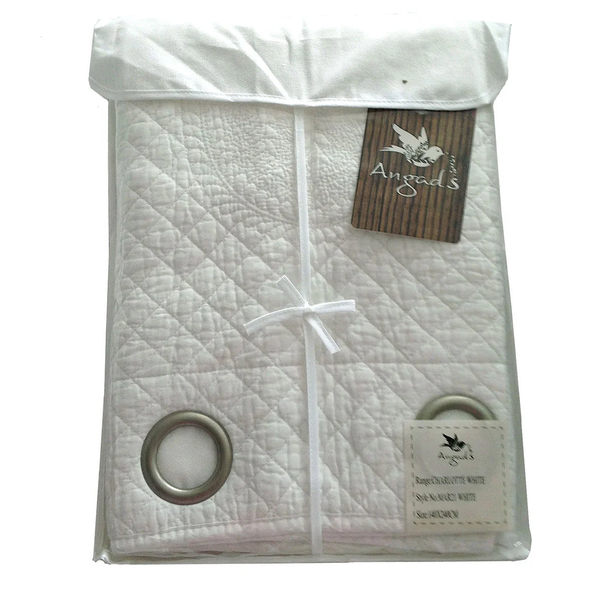 Charlotte Set of 2 Curtains - White