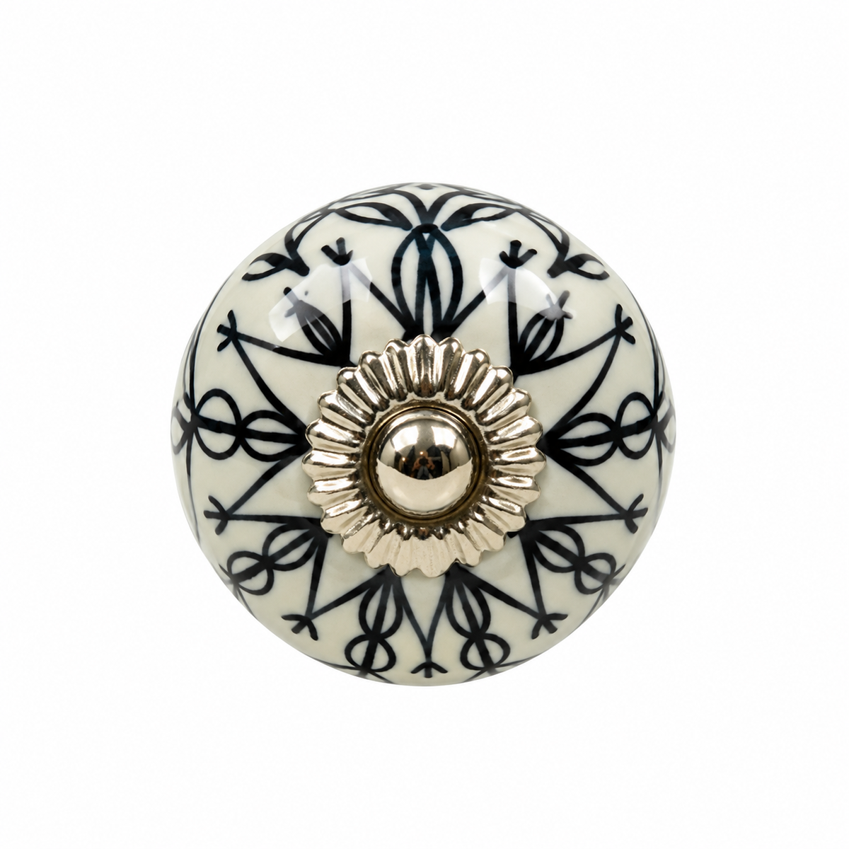 Black & White Decorative Knob – Casa Sereno