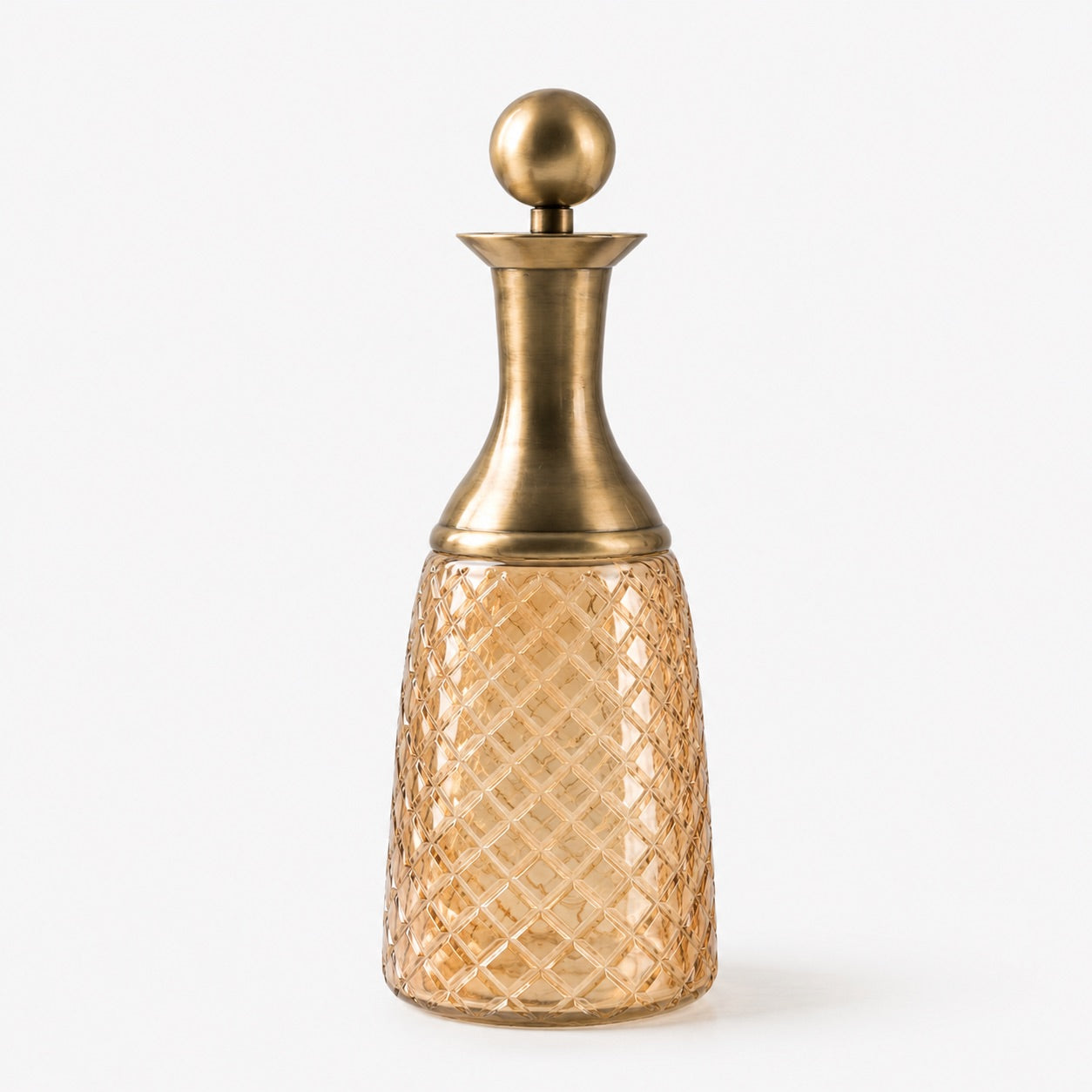 Decanter Amber with Brass