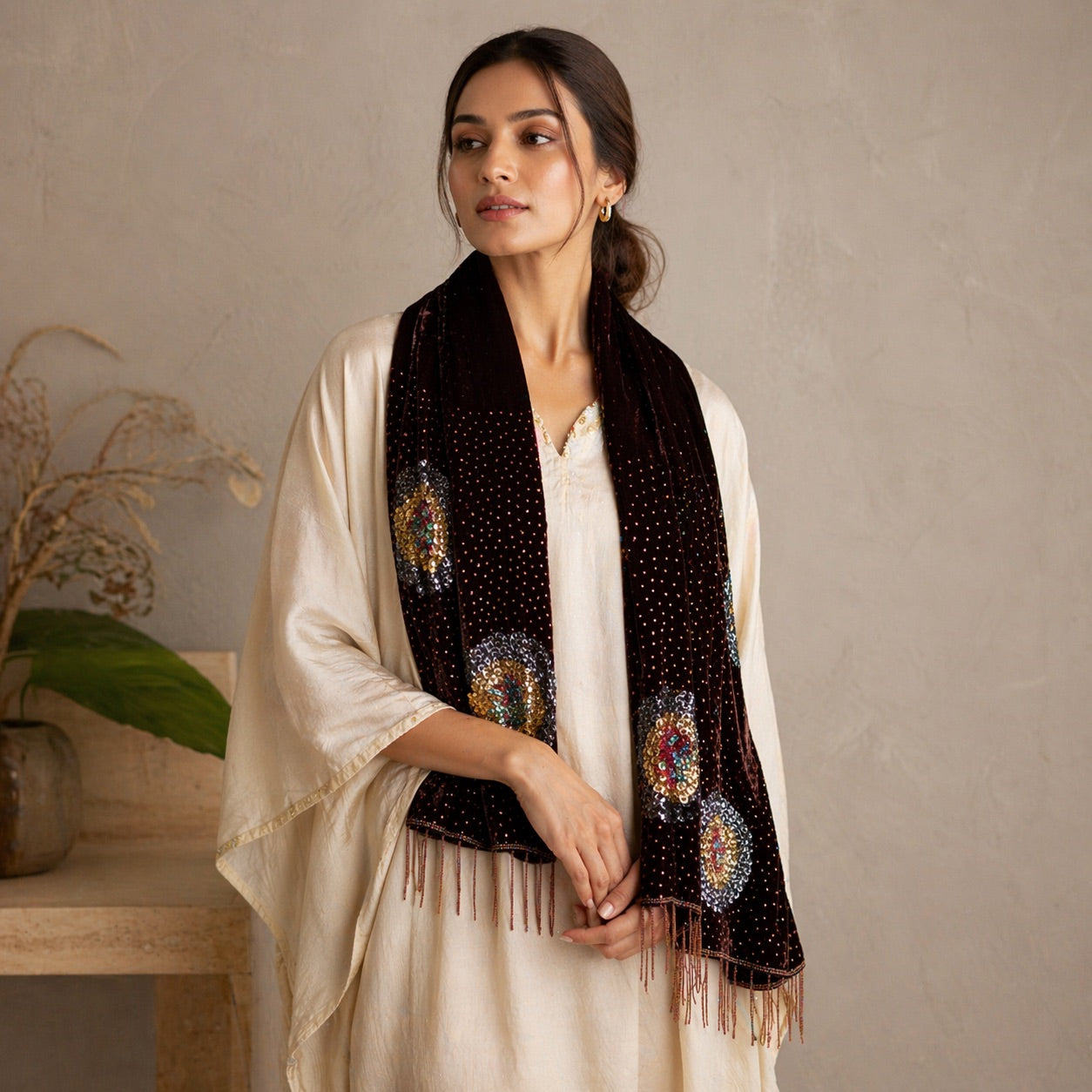 Evoke Velvet Shawl