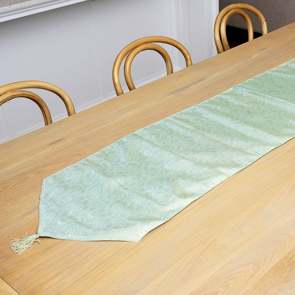 Jaquard Organza Runner 40x180cm - Sea Green