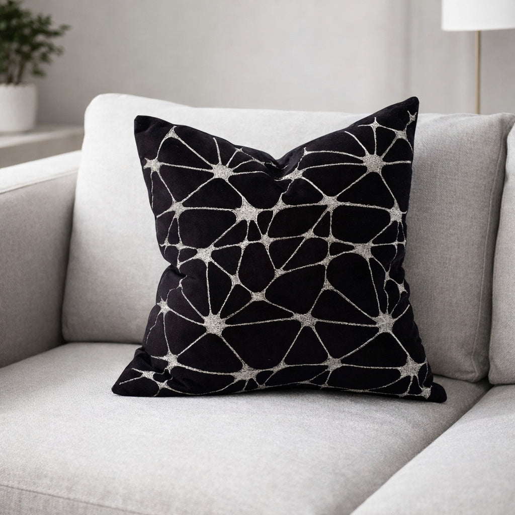 Decorative Prefilled Cushion - Black
