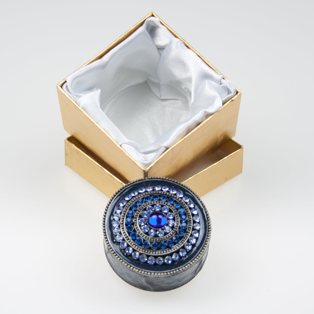 Trinket Gems Gold Gift Box - Sapphire