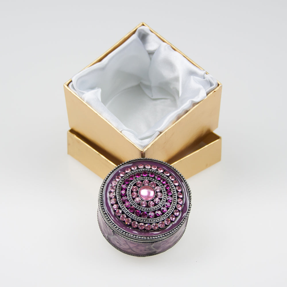 Trinket Gems Gold Gift Box - Pink