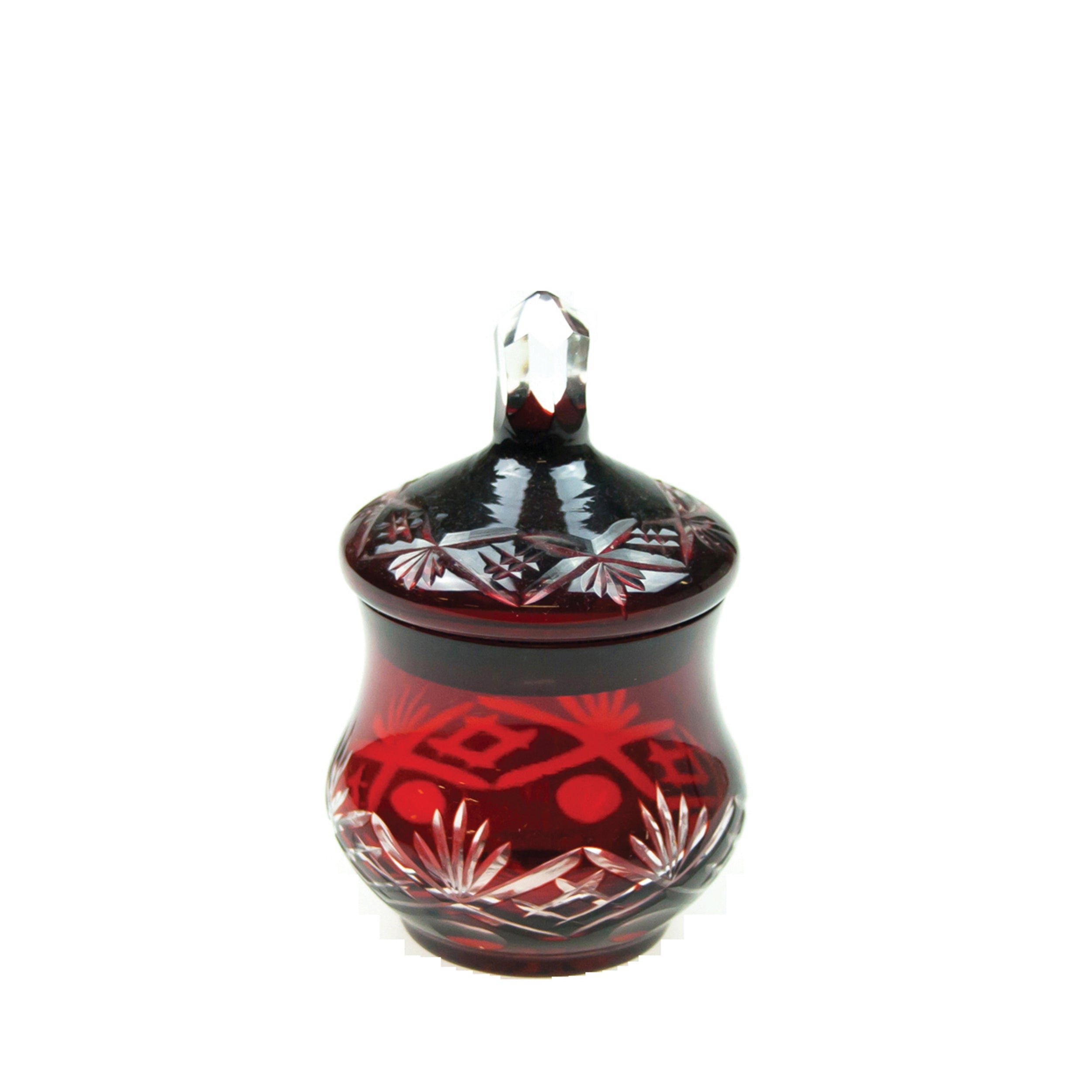 Jar with Lid H13.5cm - Ruby