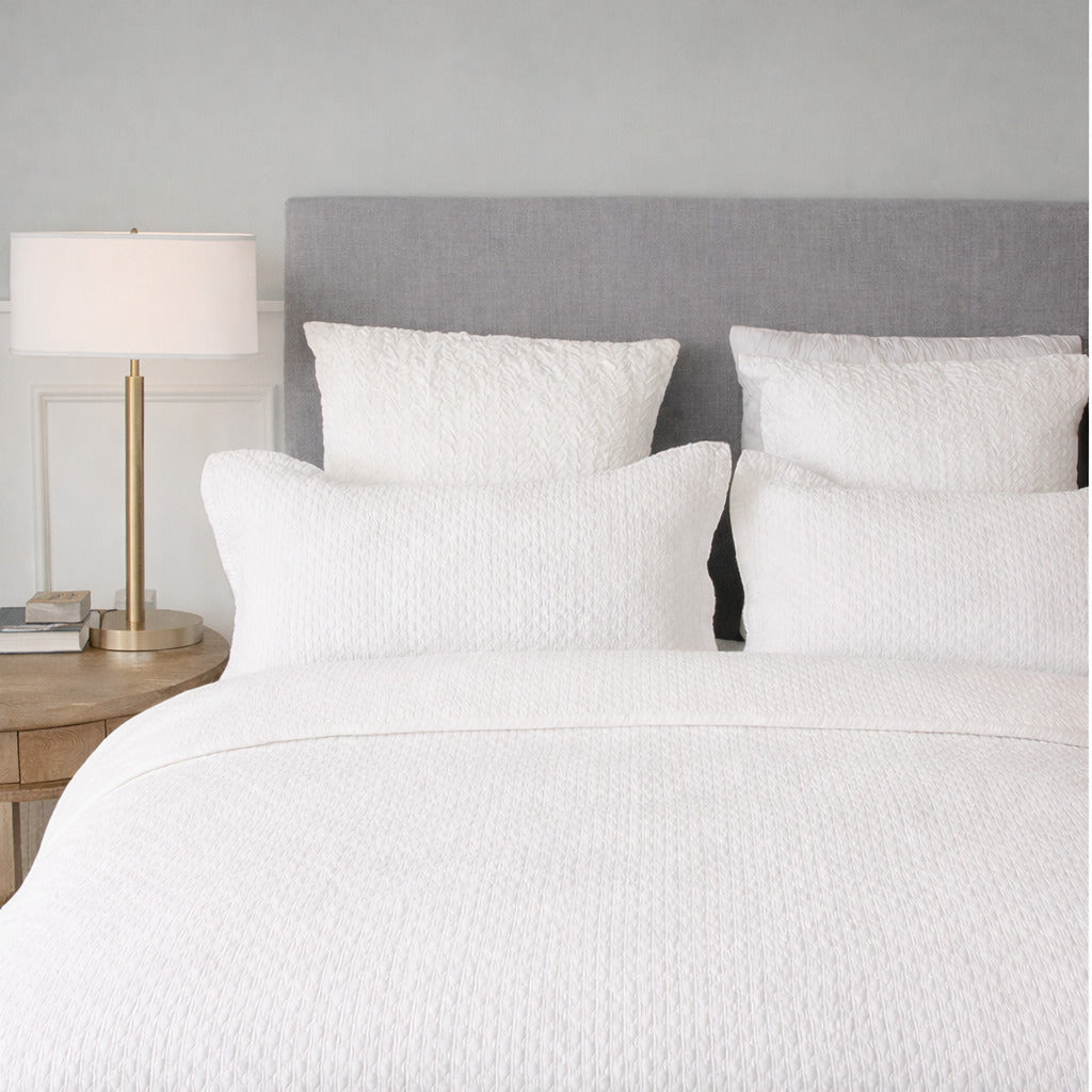 Taj Queen Quilt Cover Set - White