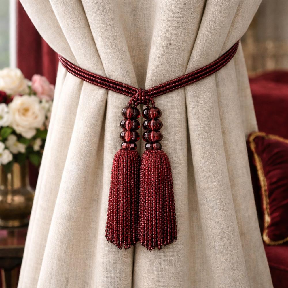 Curtain Tie Back - Burgundy